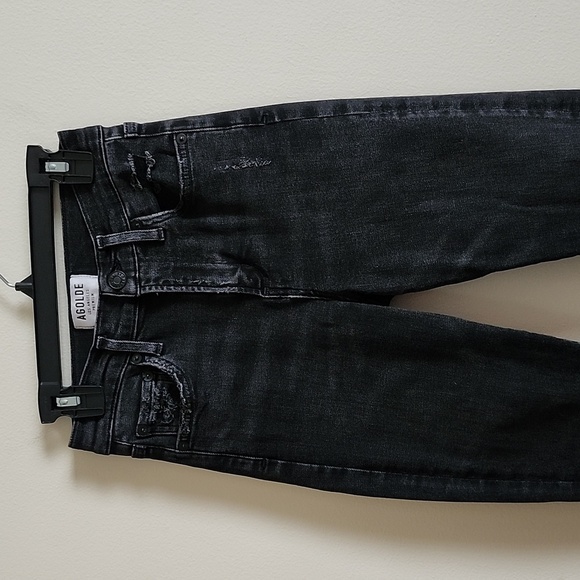 AGOLDE Sophie Crop High Rise Black Denim Jeans Style A018 C-844 Size 24 - Picture 2 of 10